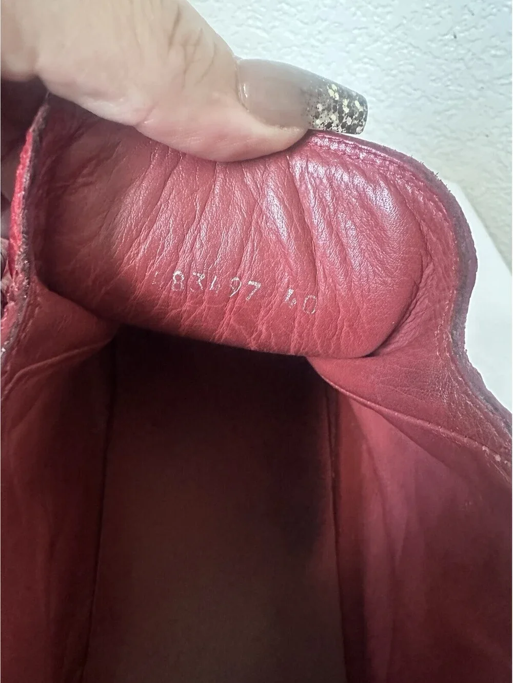 Balenciaga Arena High Top Sneakers Red Wrinkled Lambskin Leather Unisex 40